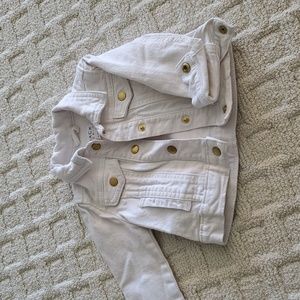 Janie & Jack denim white jacket 6-12 months
